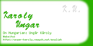 karoly ungar business card